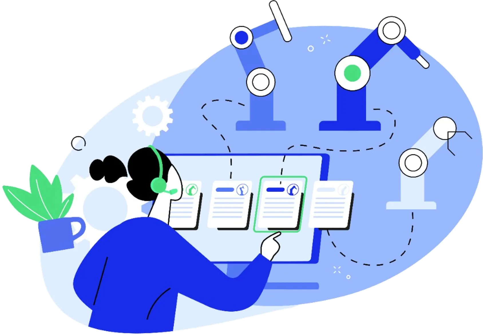 Actifs : chaque demande inclut l'historique machine